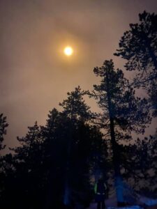 Illuminating flares aid mountain search for hiker