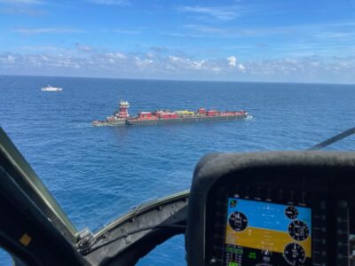 Boaters rescued after using flares