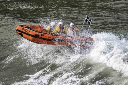 New RNLI lifeboat carries Pains Wessex illuminating flares