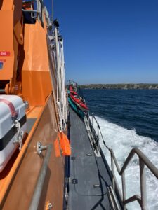 Kayaker rescue features flare